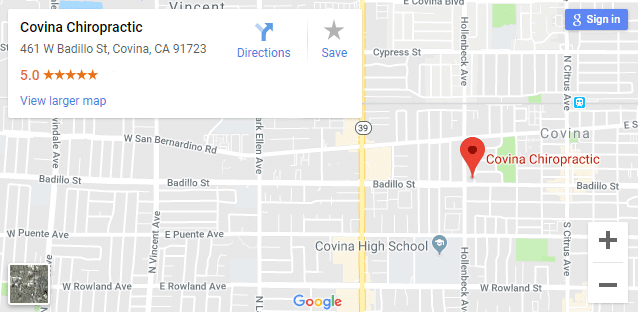 Map of Covina Chiropractors